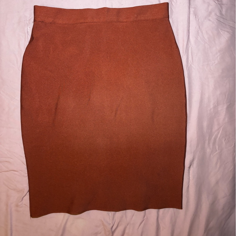 Windsor Burnt Orange Bodycon Mini Skirt